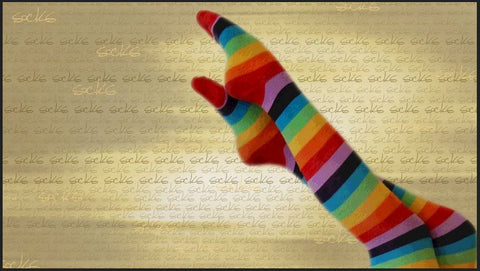 Rainbow long socks
